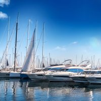 Yacht club and marina long view